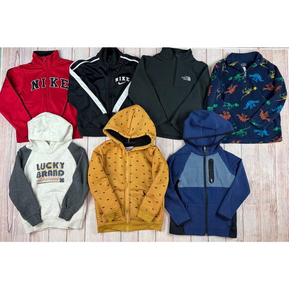 7 Piece Boys Jackets Hoodies Bundle Lot - Picture 1 of 5